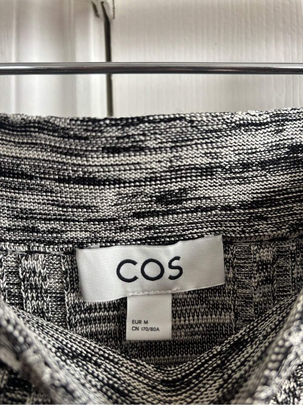 COS‎ Flared Ribbed-Panel Midi Skirt Gray Size M - Picture 3 of 6